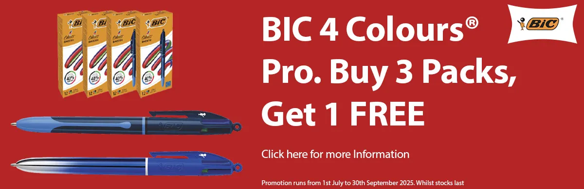 BIC 4 Colours. Buy 3 Packs, Get 1 FREE