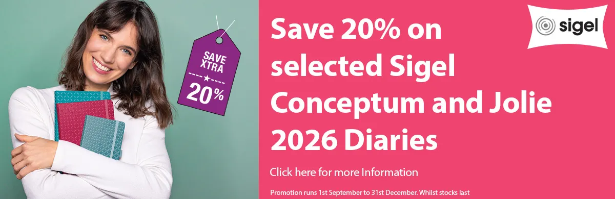 Save 20% on selected Sigel Conceptum and Jolie 2026 Diaries