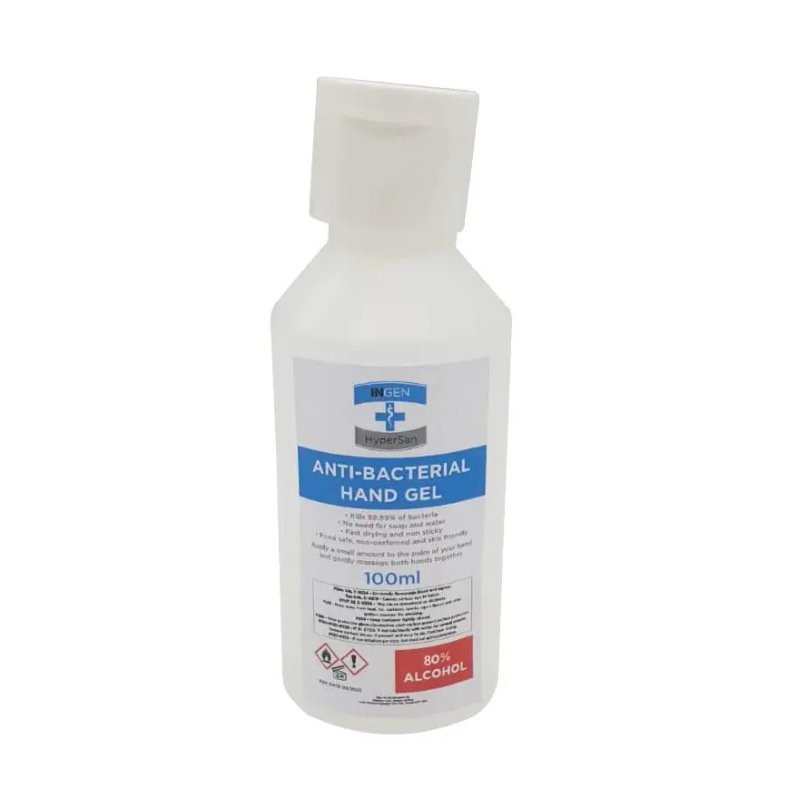 100ml Anti-Bacterial Sanitising Hand Gel with flip top 70% Alcohol