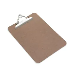 12 x Rapesco  Heavy Duty Hardboard Clipboard A5 Brown - 1402