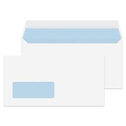 5 x Everyday Envelopes Blake DL White Wallet Window Peel and Seal 100gsm 110x220mm (Pack 500) 