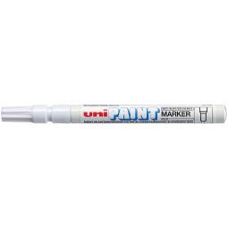 uni PX-21 Paint Marker Fine Bullet Tip 1.2mm Line White (Pack 12) - 558601000