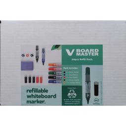Classpack Pilot V Board Master Whiteboard Marker Refill Assorted 24