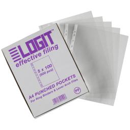 Pack of 500 x 6 Hainenko Logit Punched Pockets Ideal For Scholls