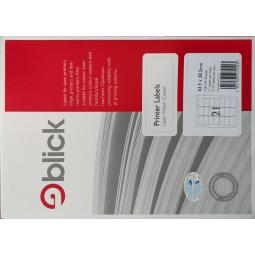 Blick A4 Multipurpose Label 21 Per Sheet 63.5x38.1mm 