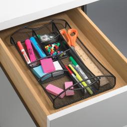Safco Products 3262BL Onyx Mesh Desktop or Drawer Organizer Black