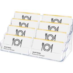 Deflecto 4 Tier 8 Pocket Landscape Business Card Holder