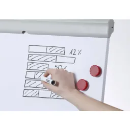 Mobile TEAM Flip Chart Easel With Star Base and 2 Extension Arms 