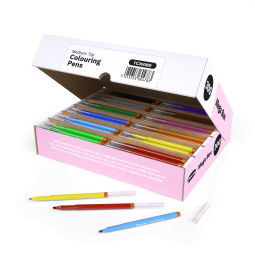 300 x Show-me Classtray KOMFIGRIP Colouring Pens Broad Tip Assorted 