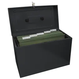 Cathedral Metal Suspension File Box Foolscap Black - FPHOBK