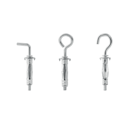 Rapid Hollow wall anchor with angle-, ring- and rounded-hook 25 kg load 12 Pieces
