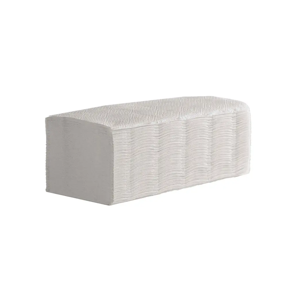 2 ply white V fold flushable hand towels x 2400