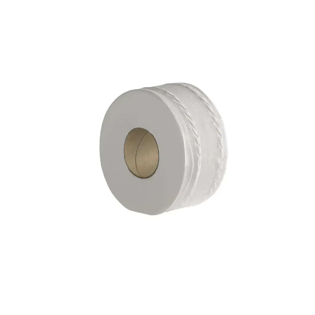 2 ply white mini jumbo toilet rolls - 12 x 150m 60mm core