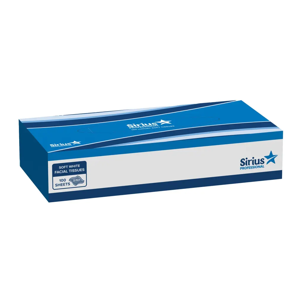 2 ply white standard facial tissues - 24 x100 sheets - TIS1105