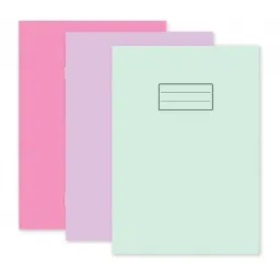200 x Tiger School Exercise Books  A4 Pastel Card Cover 