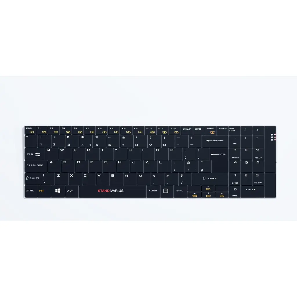 2.4 GHz Wireless Rechargeable Keyboard with Number pad - Black