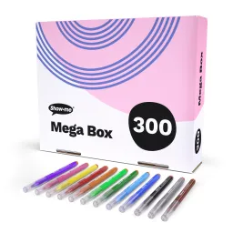 300 x Show-me Classtray KOMFIGRIP Colouring Pens Broad Tip Assorted 
