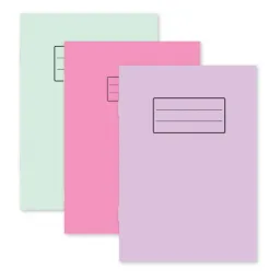 380 x Tiger School Exercise Books  A5 Pastel Card Cover 