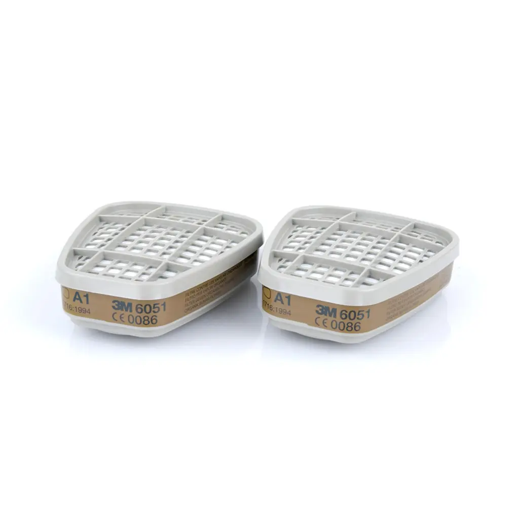 3M A1 Filter For Organic Gases And Vapours White 6051 (Pack of 8)