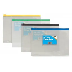 408 Pieces Tiger A5 PVC Zippy Bag Assorted 160 Micron