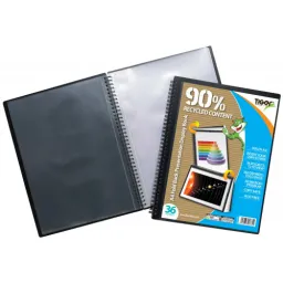 48 Pieces Tiger A4 36 Pocket Fold Back Display Book