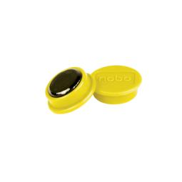 Nobo Magnetic Whiteboard Magnets 13mm Yellow Pack of 10