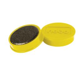 Nobo Magnetic Whiteboard Magnets 32mm Yellow Pack of 10