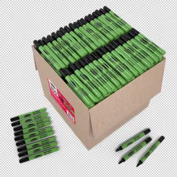 800 x Show-me Extra Medium Tip Slim Barrel Whiteboard Markers in Black