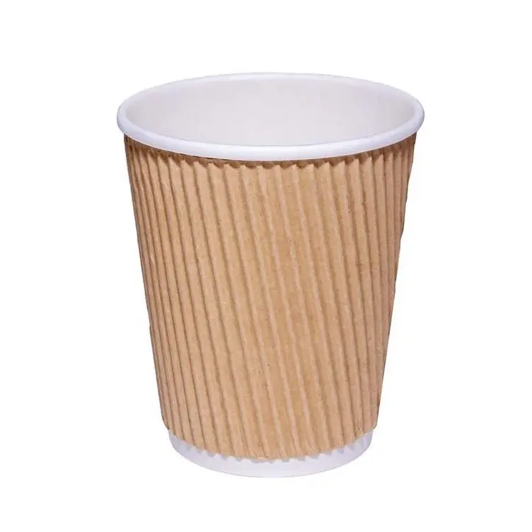 8oz Kraft Ripple Rib Cup PK25