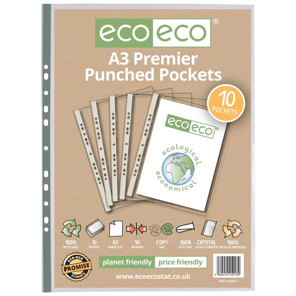 A3 100% Recycled Bag 10 Multi Punched Pockets (1)