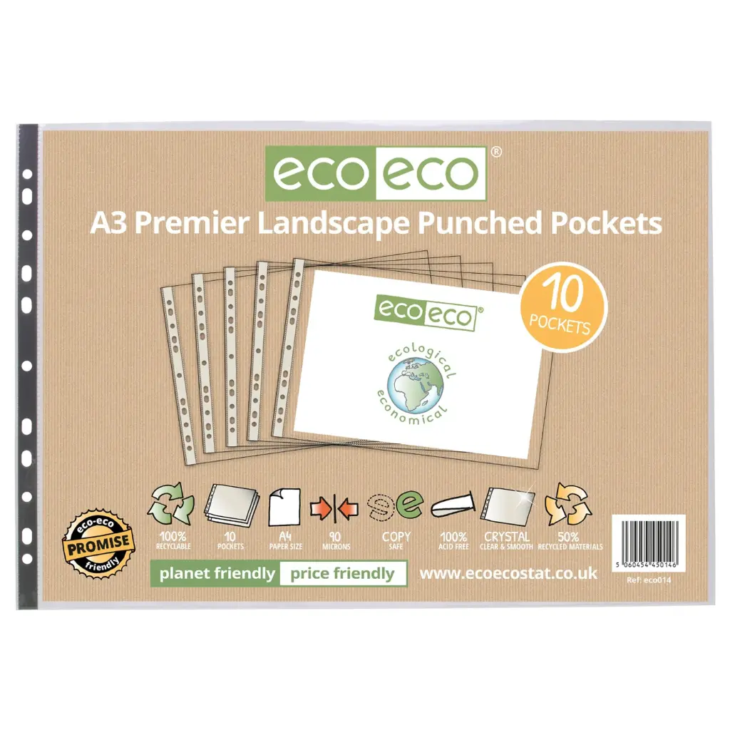 A3 100% Recycled Bag 10 Multi Punched Pockets (1)