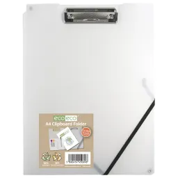 Eco-Eco A4 Fold-Over Clipboard Folder Black – 50% Recycled