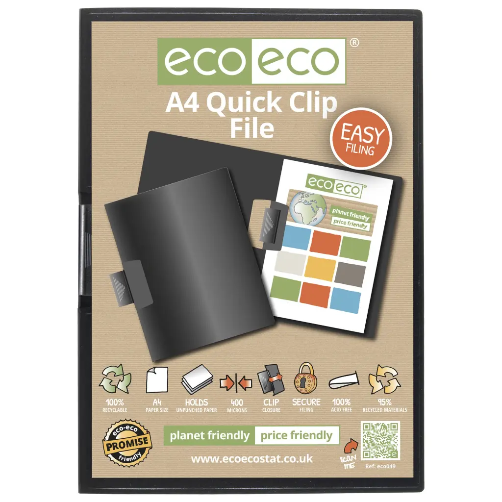 A4 95% Recycled Quick Clip File (1) - WHILE STOCK LASTS