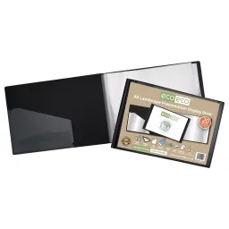 Eco-Eco A5 Landscape 50% Recycled Presentation Display Book – 20 Pockets Black