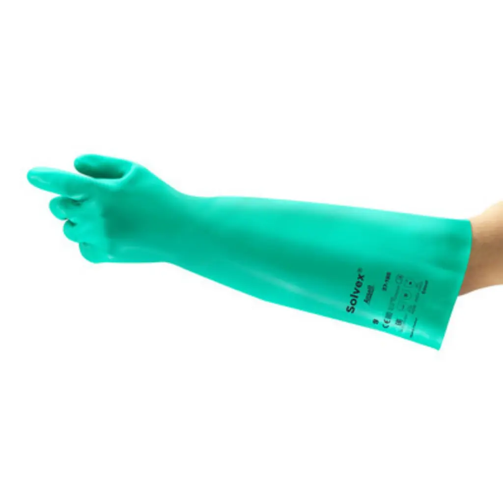 Ansell Alphatec Solvex 37-185 Gauntlet Green S (Pack of 12)