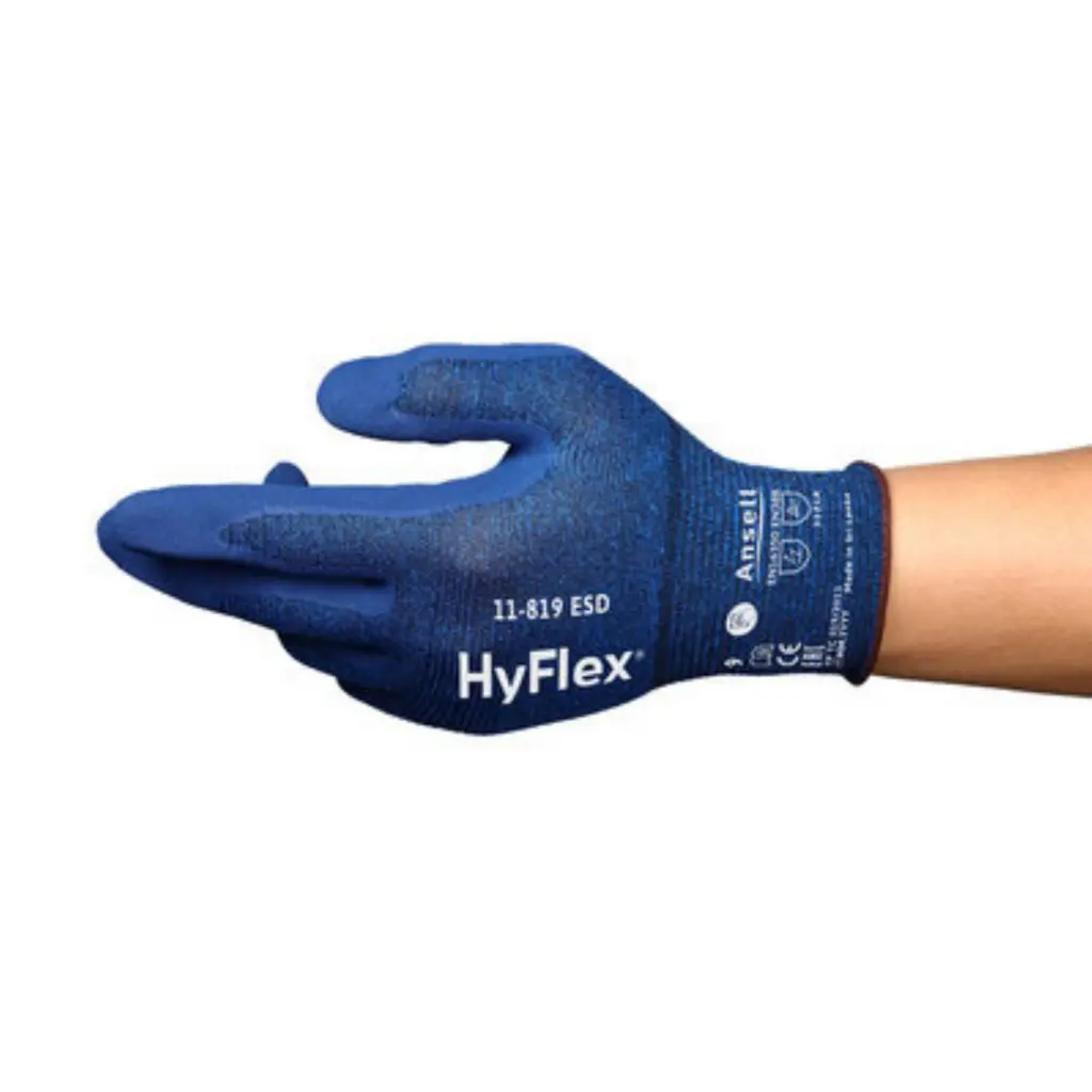 Ansell Hyflex 11-819 Esd Touchscreen Glove Blue XL (Pack of 12)