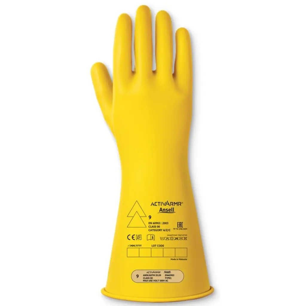 Ansell LOW VOLTAGE ELECTR INSULATING GLOVE (CLASS 0) 14” SX 11 XXL