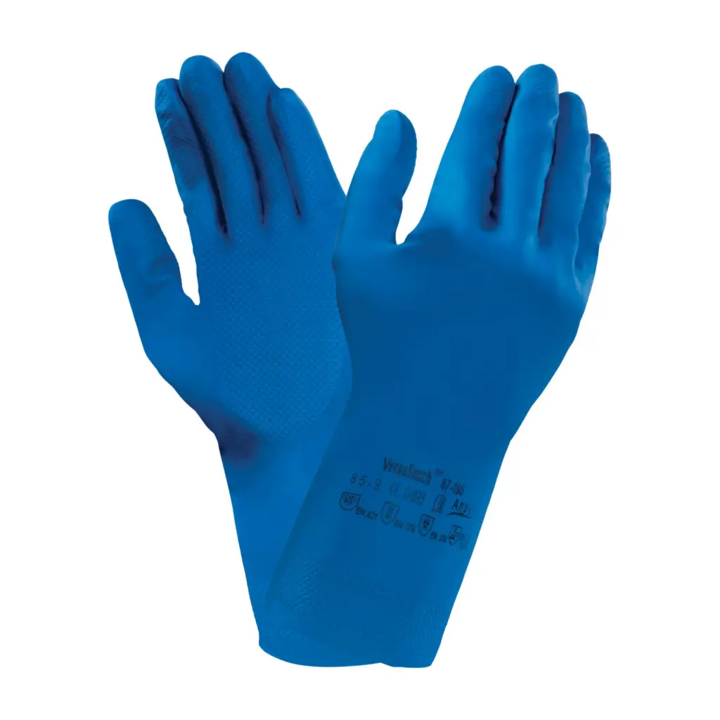 Ansell Versatouch 87-195 Glove Blue Size 08 Medium (Pair)