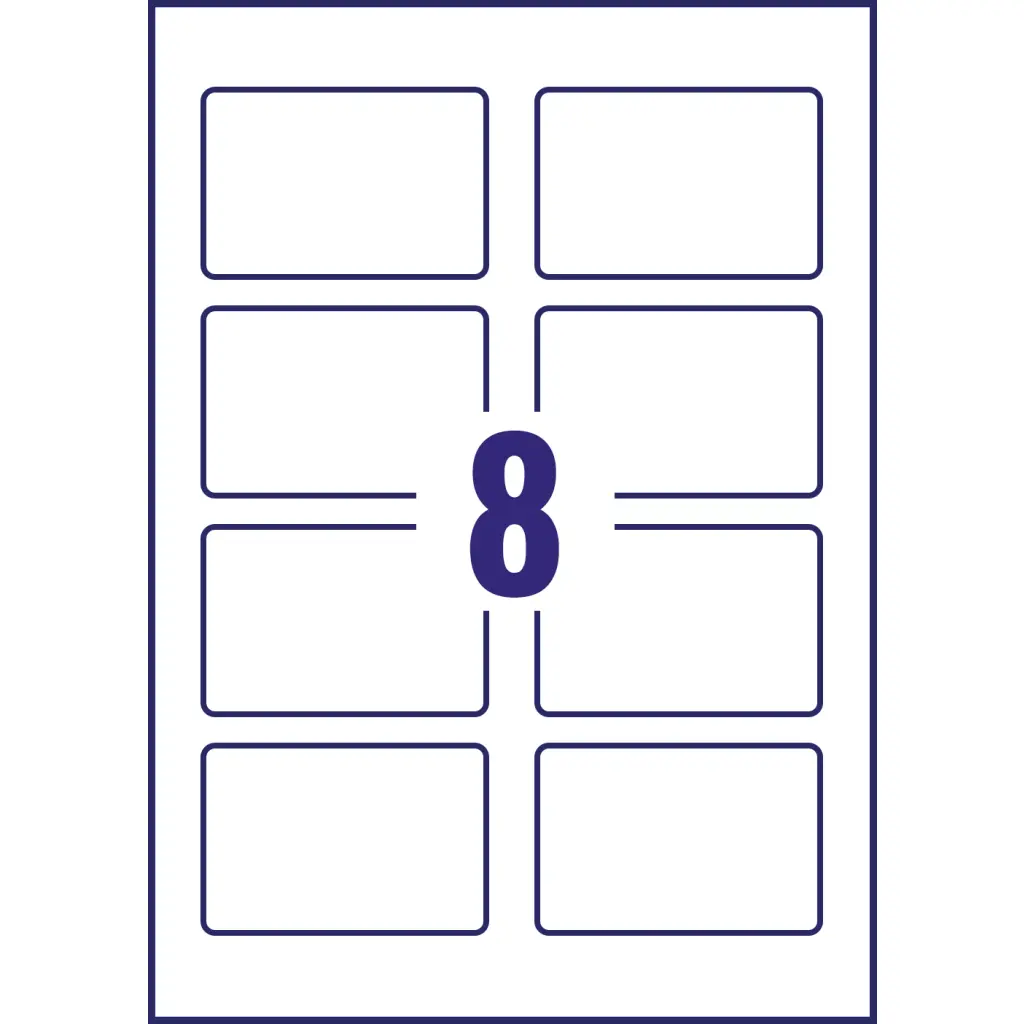 Avery Business Cards 85mm x 54mm Inkjet Prints on Both Sides 80 Cards / 10 Sheets - C32015-10