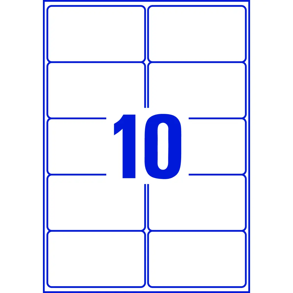 Avery Inkjet Address Label 99x57mm 10 Per A4 Sheet White (Pack 1000 Labels) J8173-100