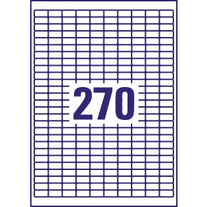 Avery Inkjet Mini Label 17.8x10mm 270 Per A4 Sheet White (Pack 6750 Labels) J8659-25