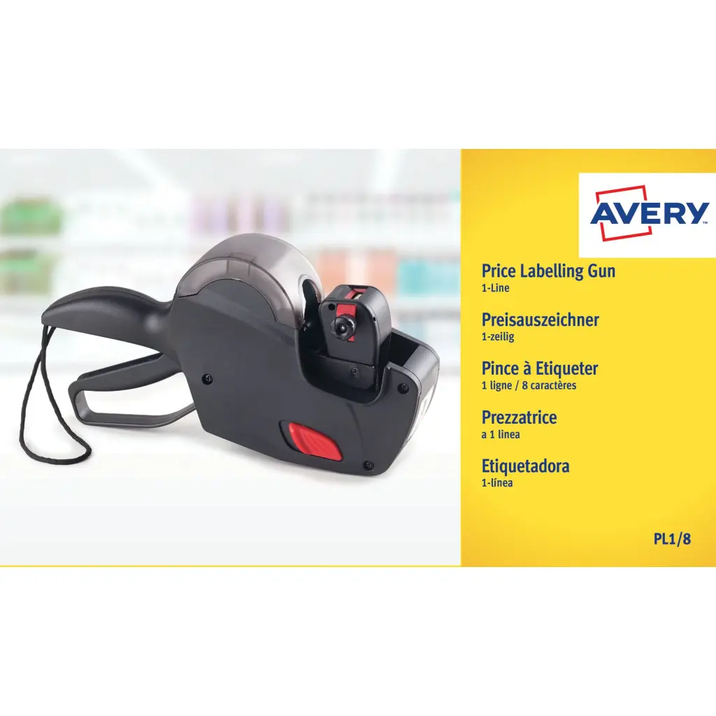 Avery Labelling Gun 1-Line for Maximum 8 Characters - PL1/8