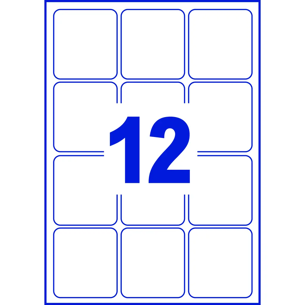 Avery Laser Address Label 63.5x72mm 12 Per A4 Sheet White (Pack 1200 Labels) L7164-100