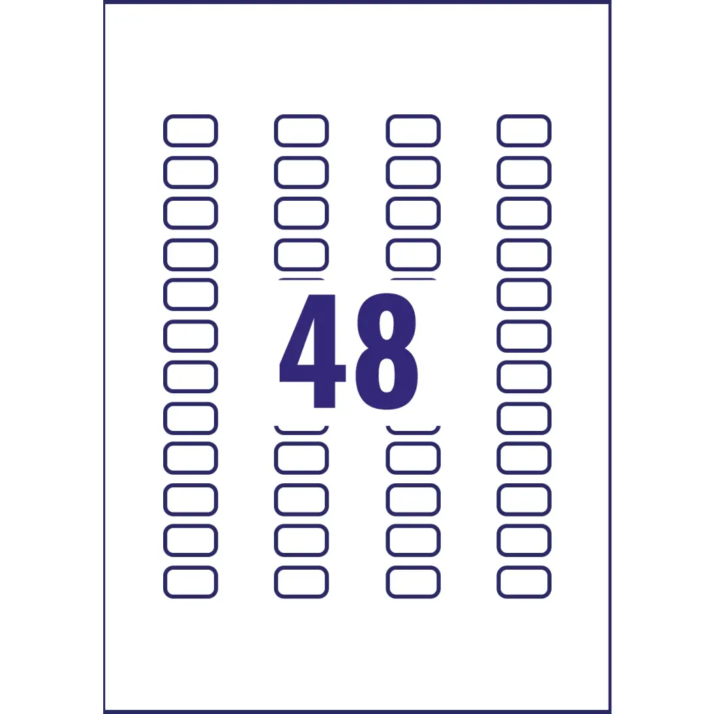 Avery Laser Mini Label 22x127mm 48 Per A4 Sheet Clear (Pack 1200 Labels) L7553-25