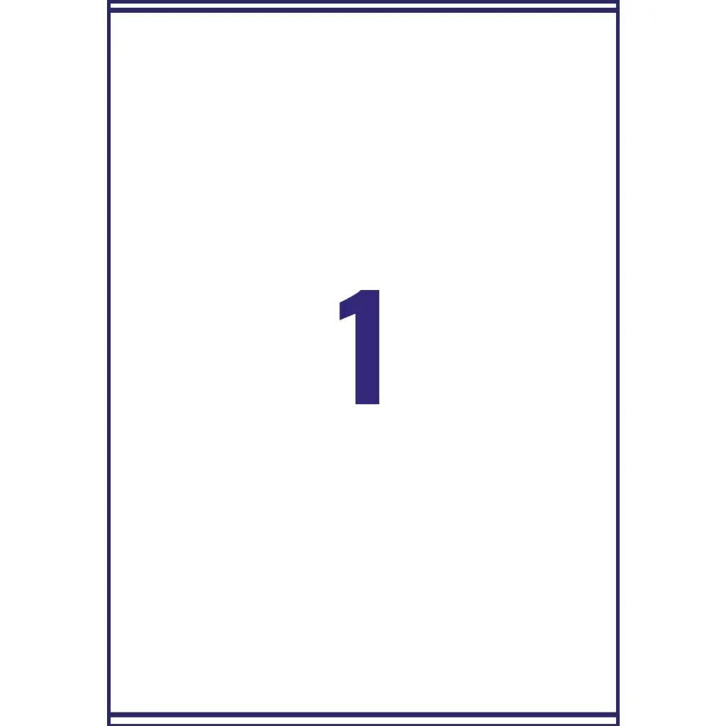 Avery Laser Parcel Label 210x297mm 1 Per A4 Sheet Clear (Pack 25 Labels) L7567-25