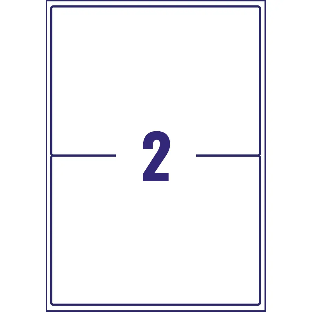Avery Laser Recycled Address Label 199.6x143.5mm 2 Per A4 Sheet White (Pack 200 Labels) LR7168-100