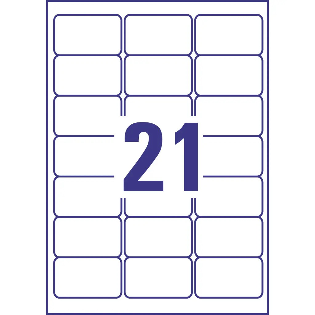 Avery Laser Recycled Address Label 63.5x38.1mm 21 Per A4 Sheet White (Pack 2100 Labels) LR7160-100