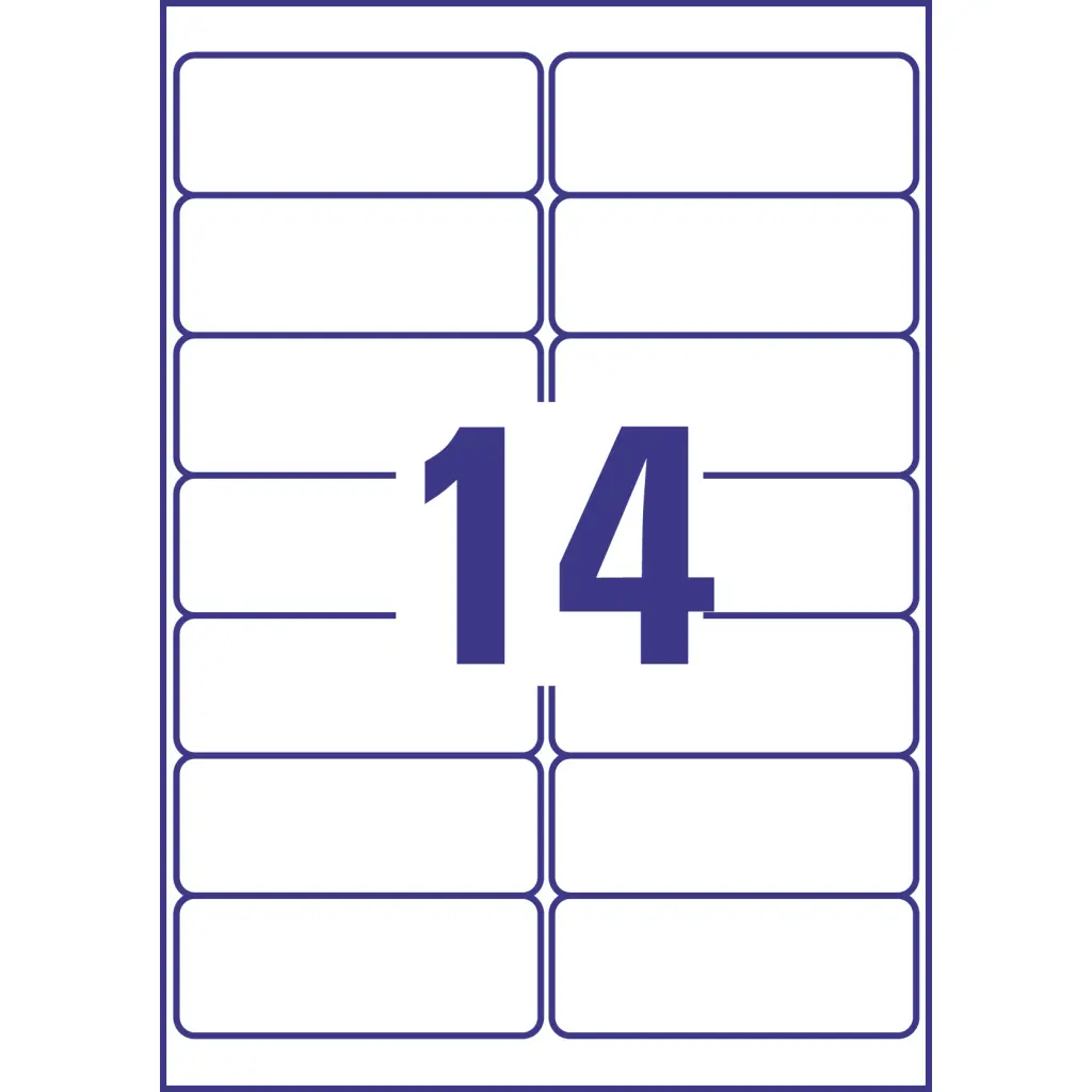 Avery Laser Recycled Address Label 99.1x38.1mm 14 Per A4 Sheet White (Pack 1400 Labels) LR7163-100
