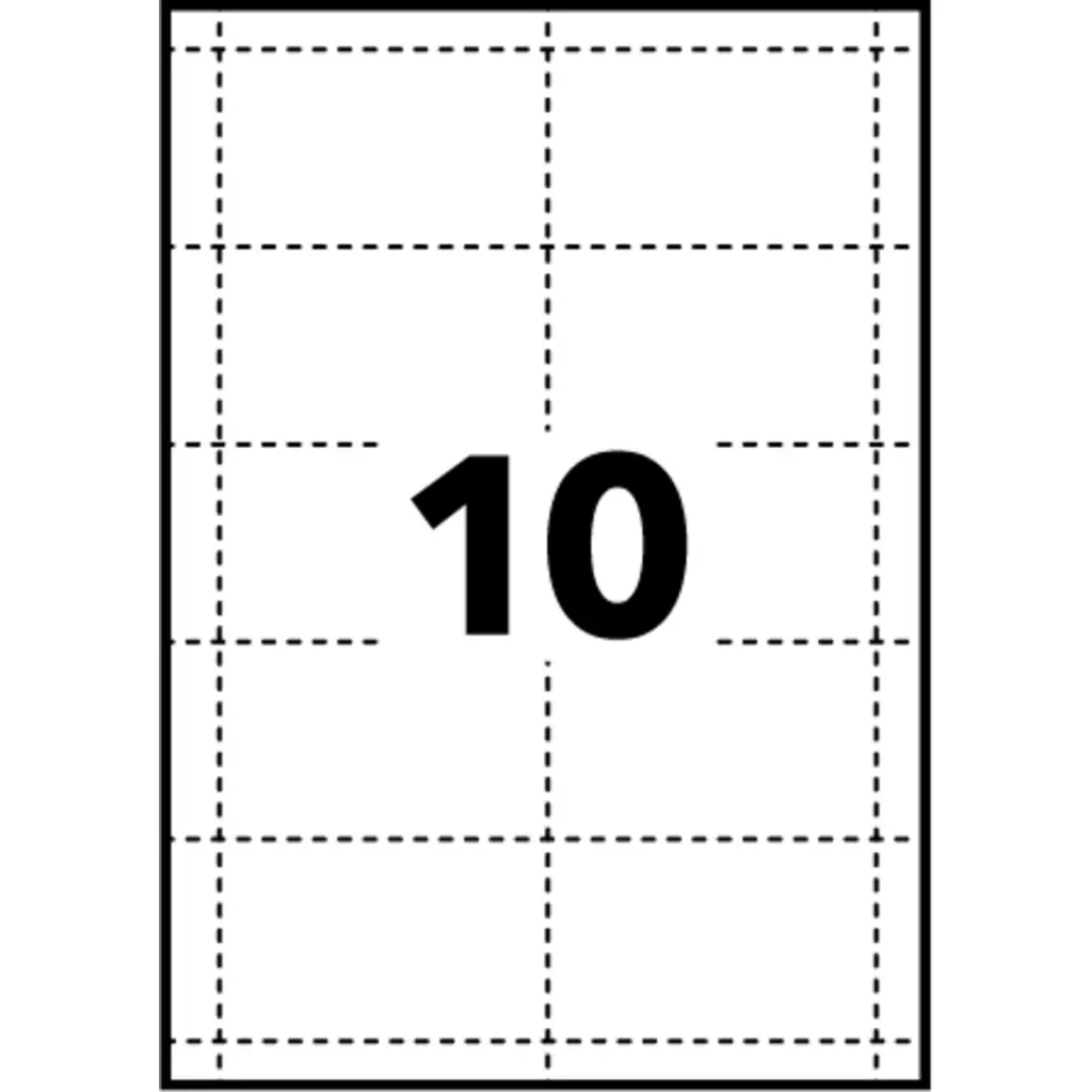 Avery Microperforated Printable Inserts 90mm x 54mm All Printers 200 Labels / 20 sheet - L4727-20
