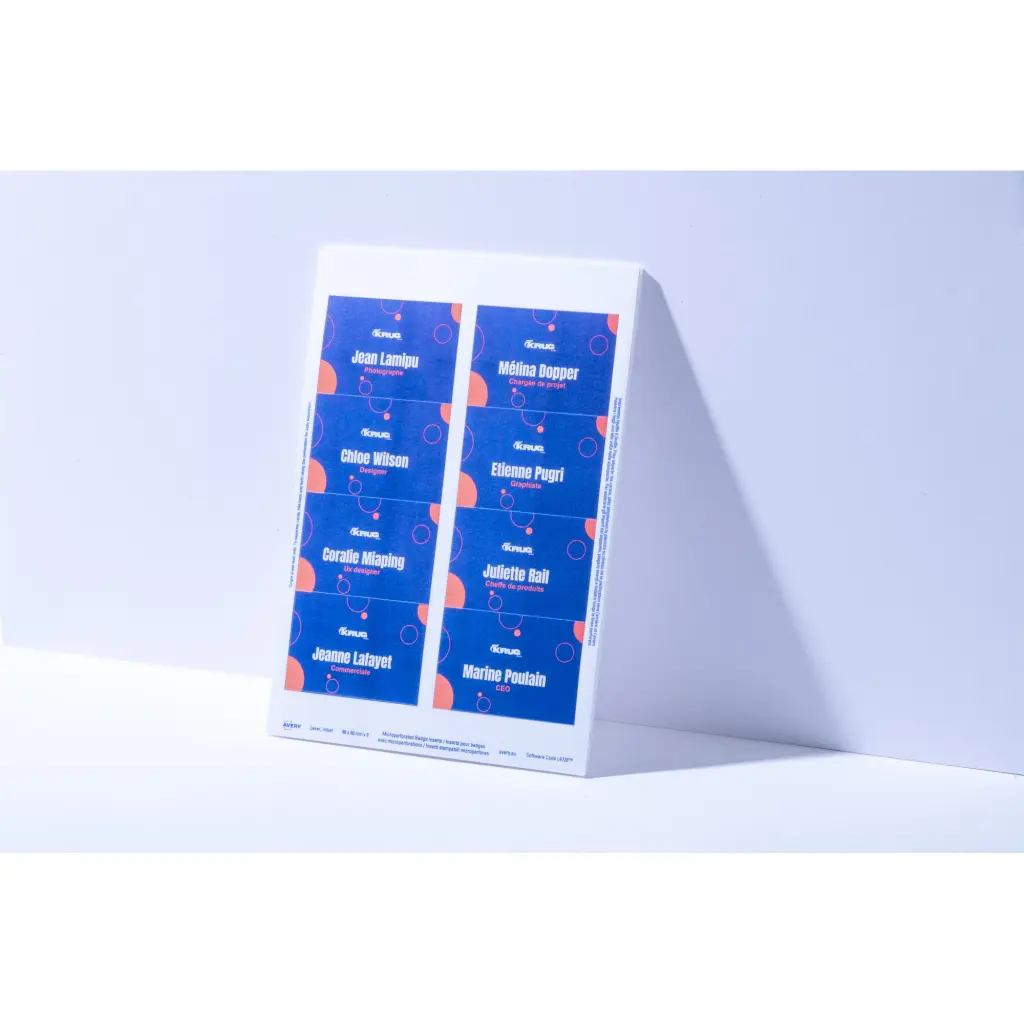 Avery Microperforated Printable Inserts 90mm x 60mm All Printers 160 Labels / 20 Sheet - L4728-20